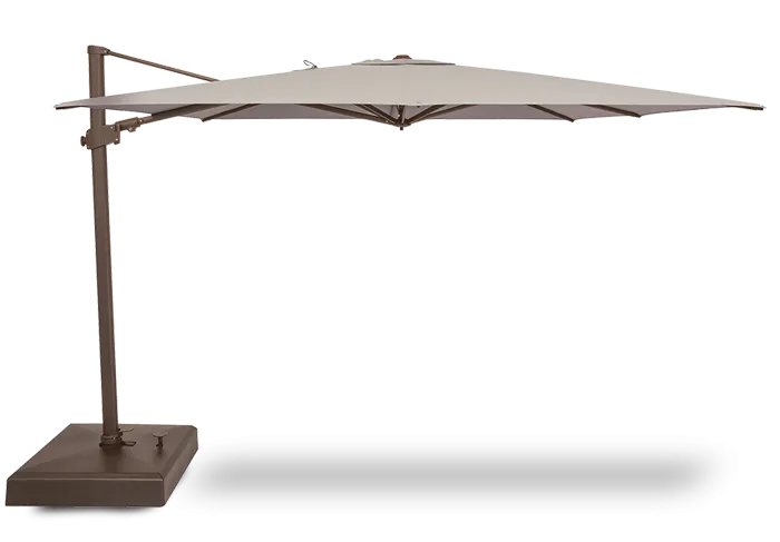 10' AG25TSQR Square Cantilever Umbrella by Treasure Garden