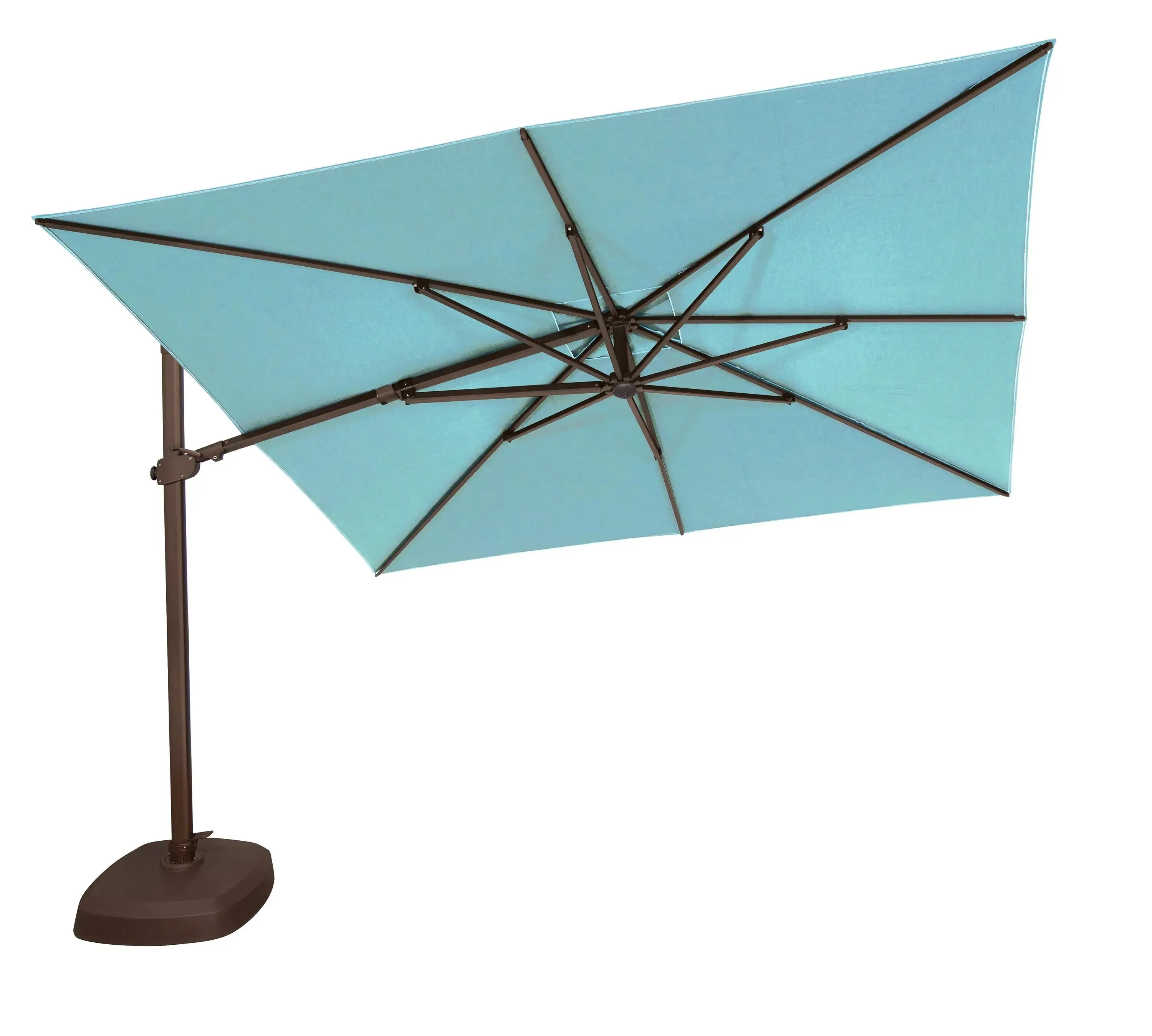 10' AG25TSQR Square Cantilever Umbrella by Treasure Garden