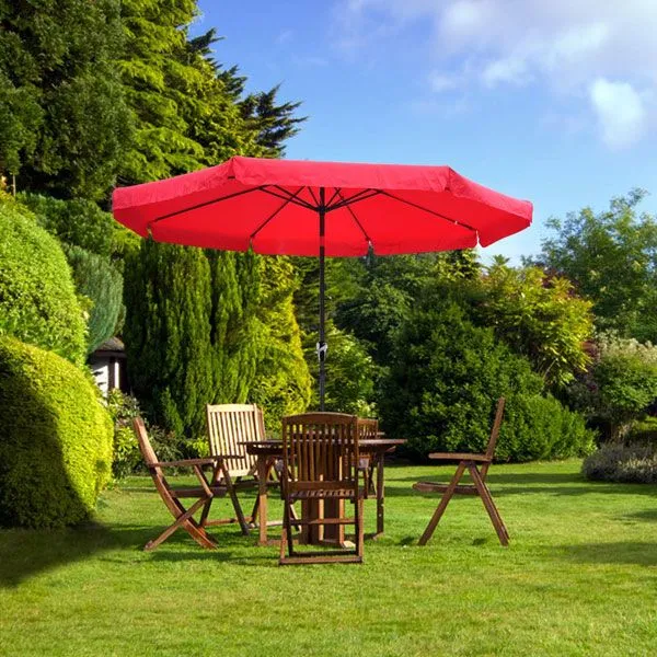 10 Foot Tilt Outdoor Patio Umbrella Furniture Red