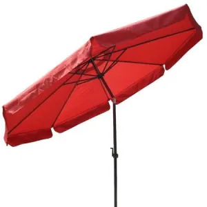 10 Foot Tilt Outdoor Patio Umbrella Furniture Red