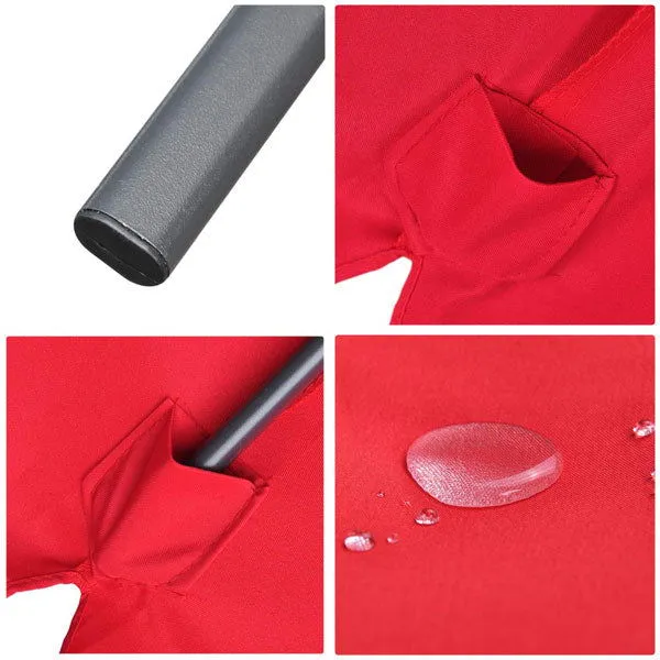 10 Foot Tilt Outdoor Patio Umbrella Furniture Red