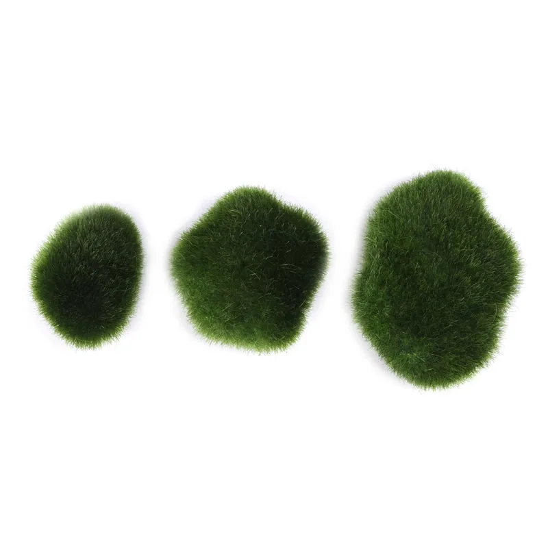 10 Pcs Green Artificial Moss Stones