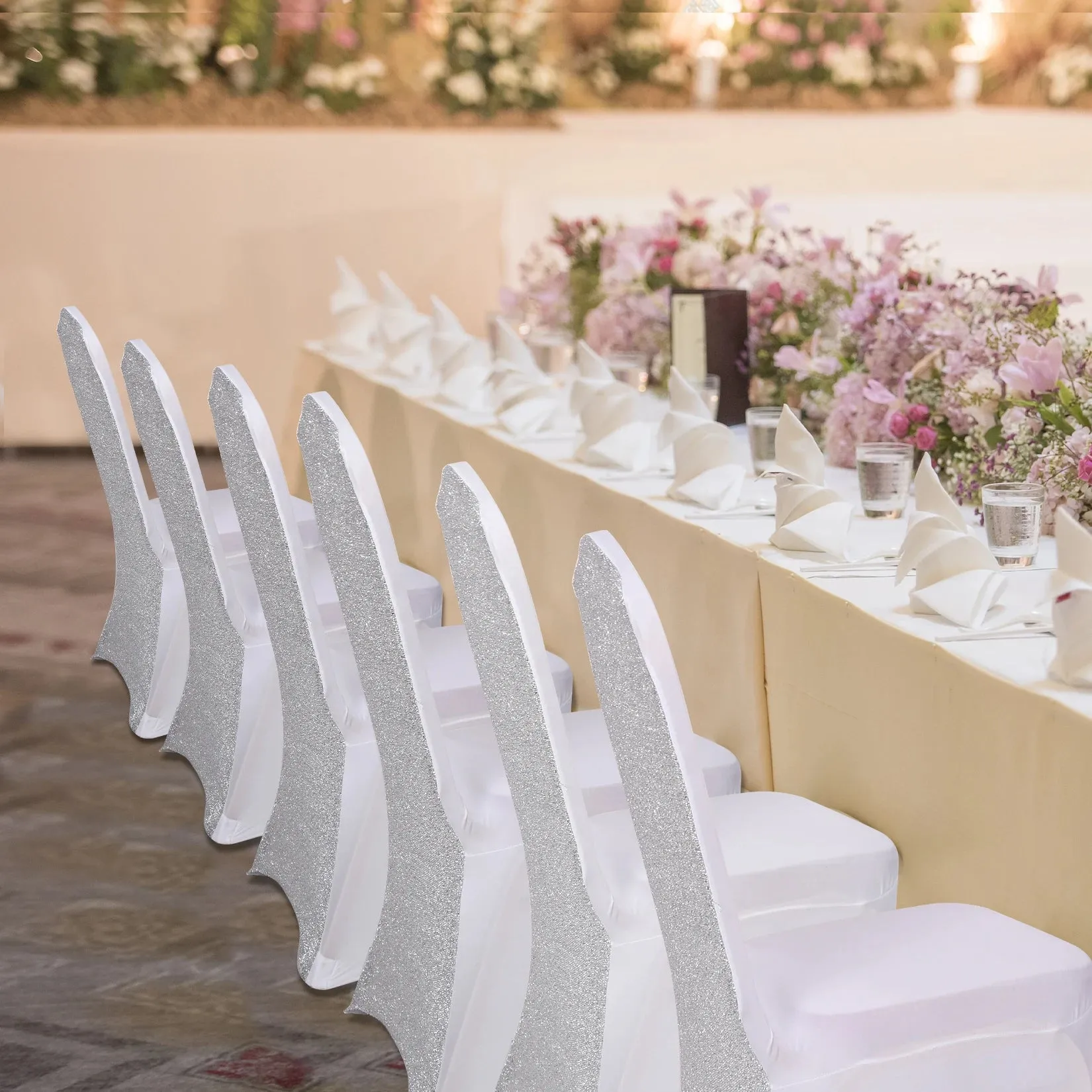 100 Piece Polyester Folding Chair Covers 10 / 50 / For Weddings Banquets