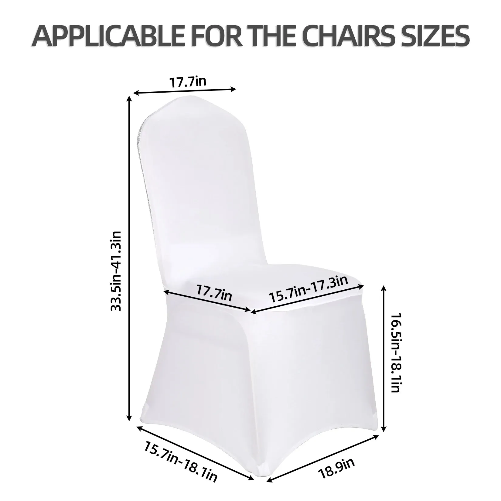 100 Piece Polyester Folding Chair Covers 10 / 50 / For Weddings Banquets