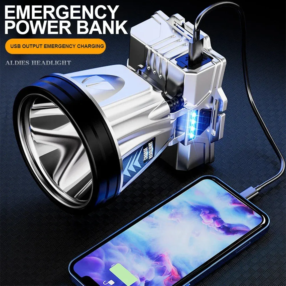 1200mAh High-Power Rechargeable Waterproof Headlamp - Super Bright Emergency Lantern for Fishing and Camping