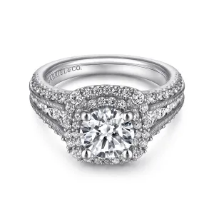 14KW Diamond Engagement Semi-Mount Ring, 1.0 CTW