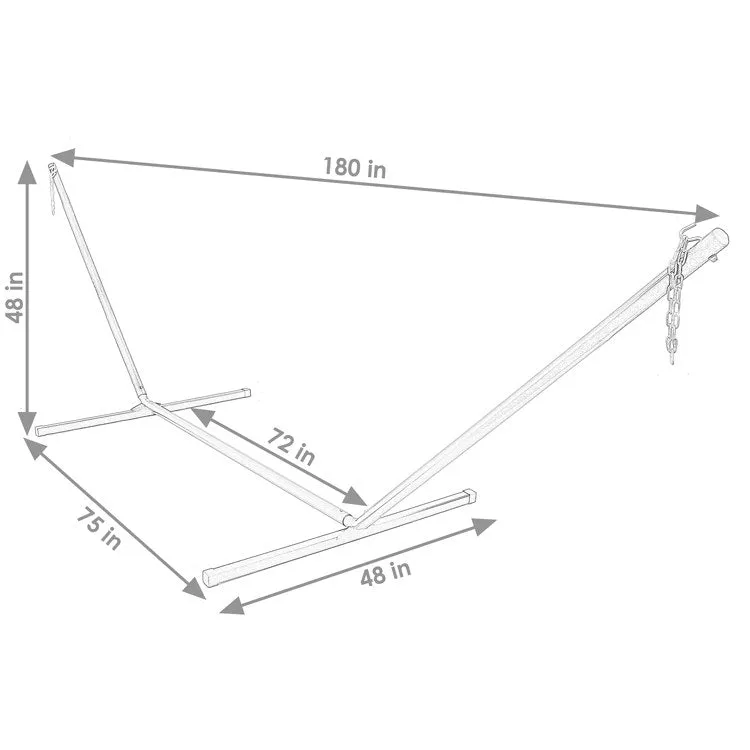 15' Heavy-Duty Steel Hammock Stand - Bronze