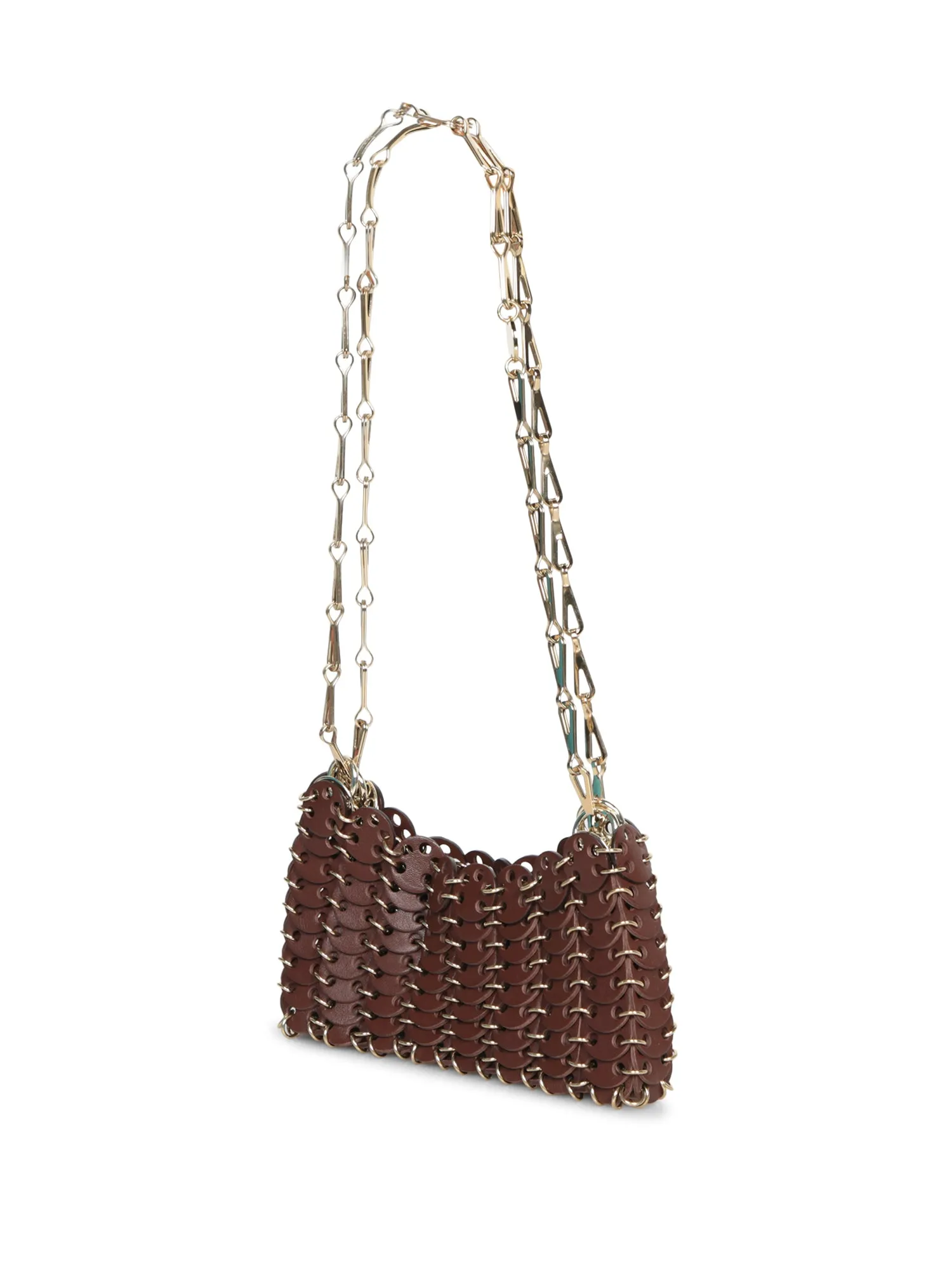 1969 Nano Brown-Gold Leather Bag