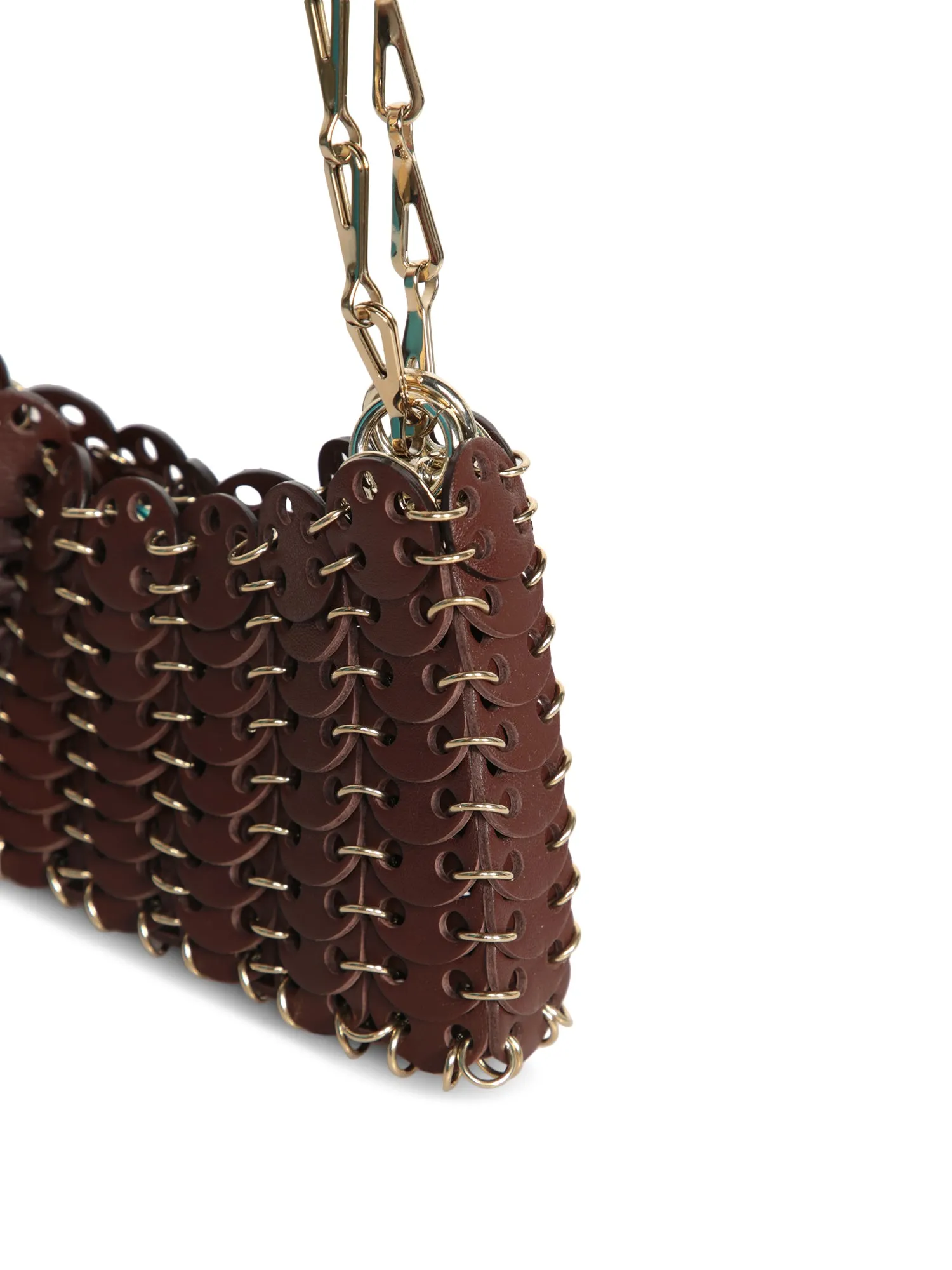 1969 Nano Brown-Gold Leather Bag