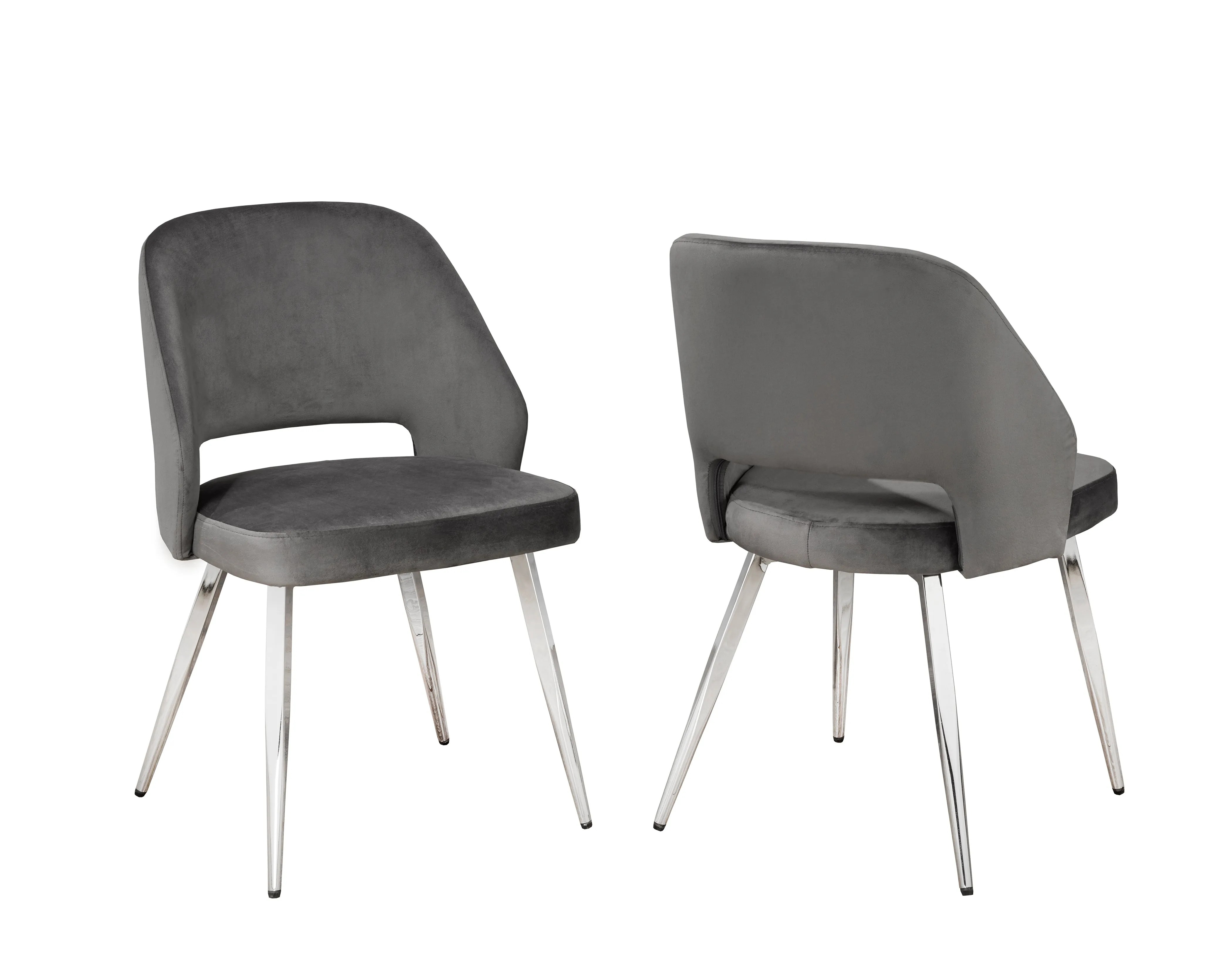 2, 4 or 6 Grey Rich Fabric Dining Chairs- Model #1205B