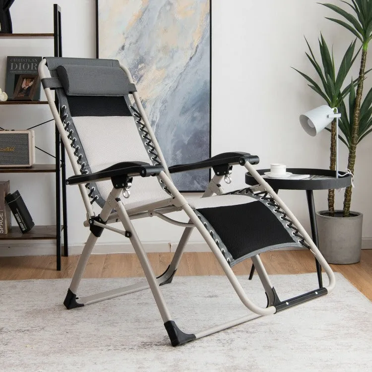 2 Padded Adjustable Zero Gravity Reclining Chairs