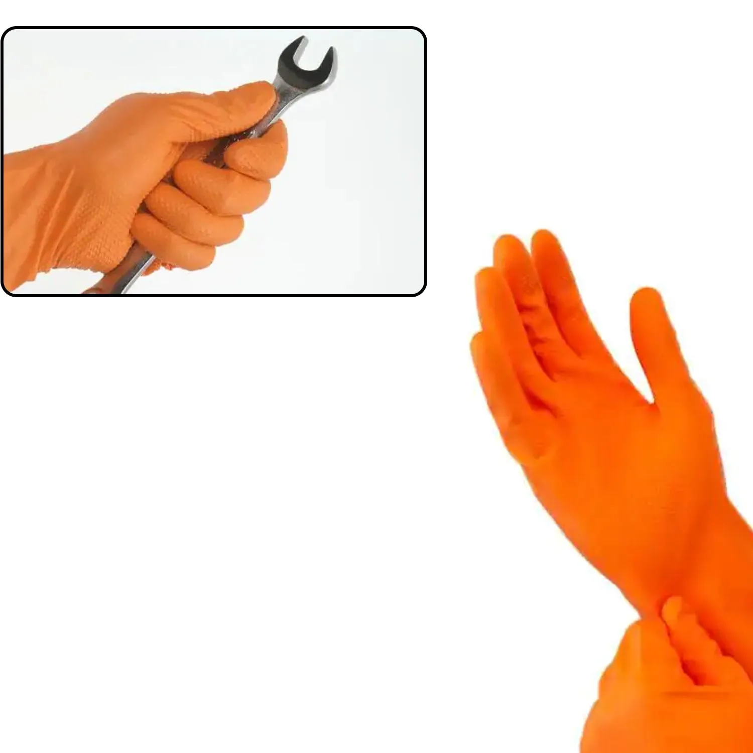 2 Pair Medium Orange  Gloves For Types Of Purposes Like Washing Utensils, Gardening And Cleaning Toilet Etc.