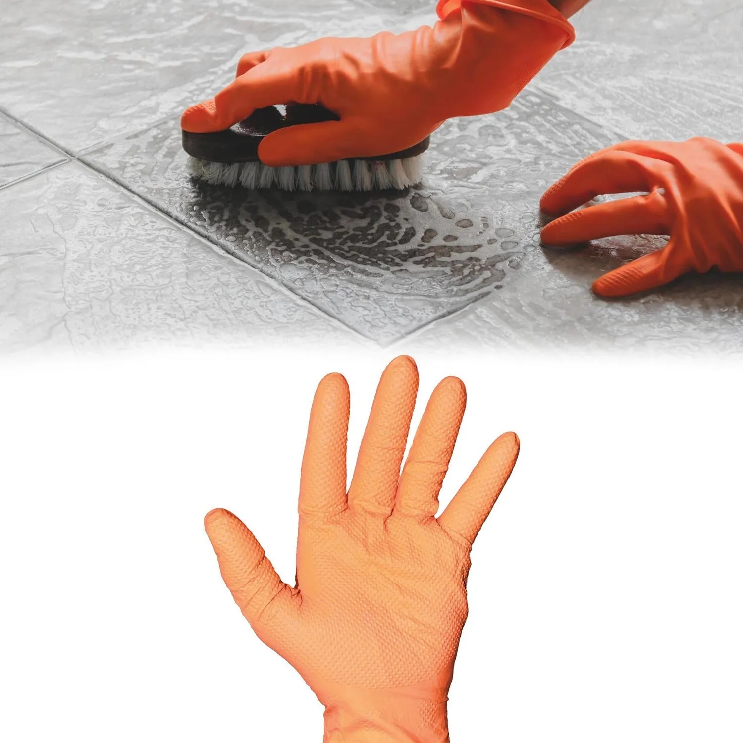 2 Pair Medium Orange  Gloves For Types Of Purposes Like Washing Utensils, Gardening And Cleaning Toilet Etc.