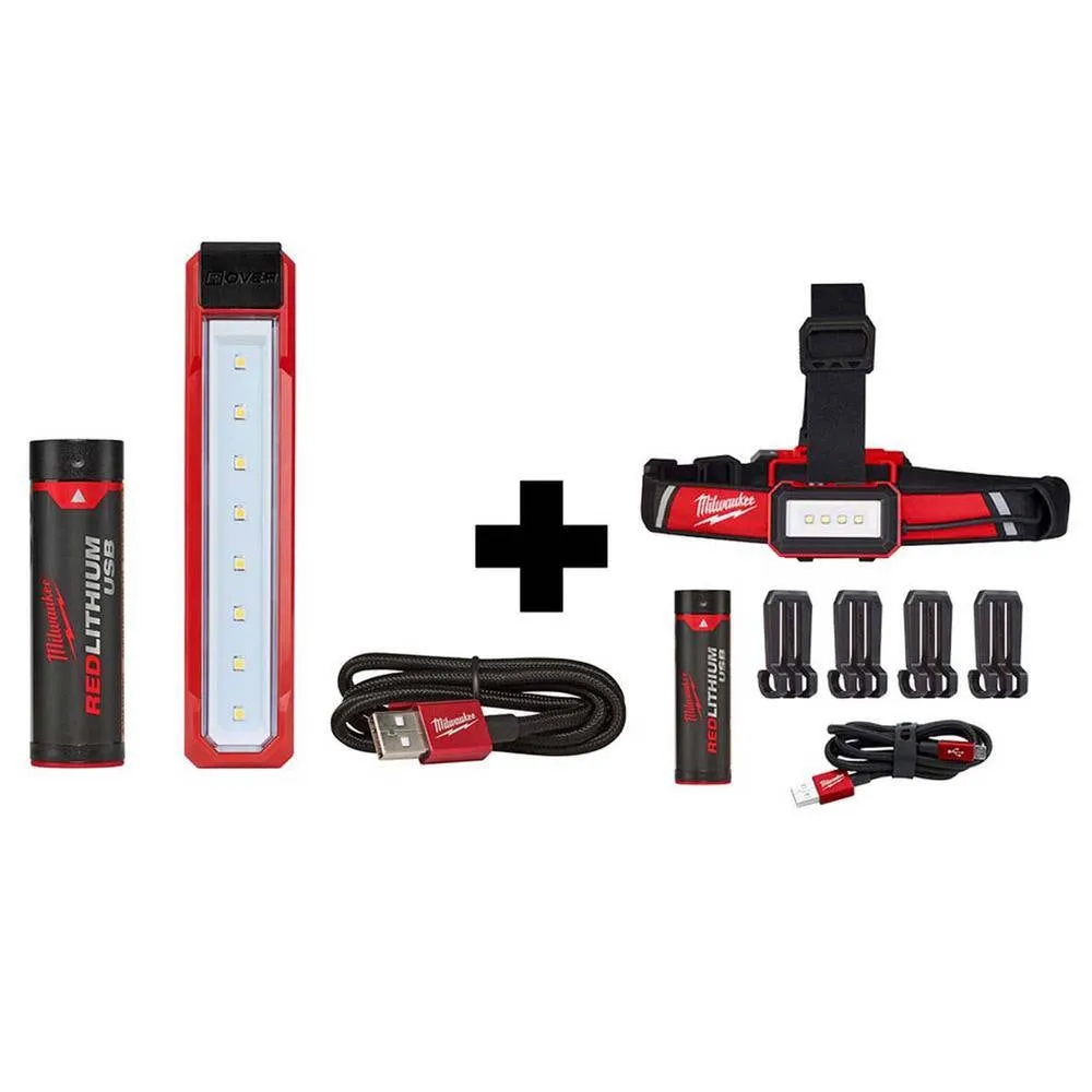 445 Lumens LED USB Rover Pocket Flood Light & 600 Lumens LED USB (2-Pack)