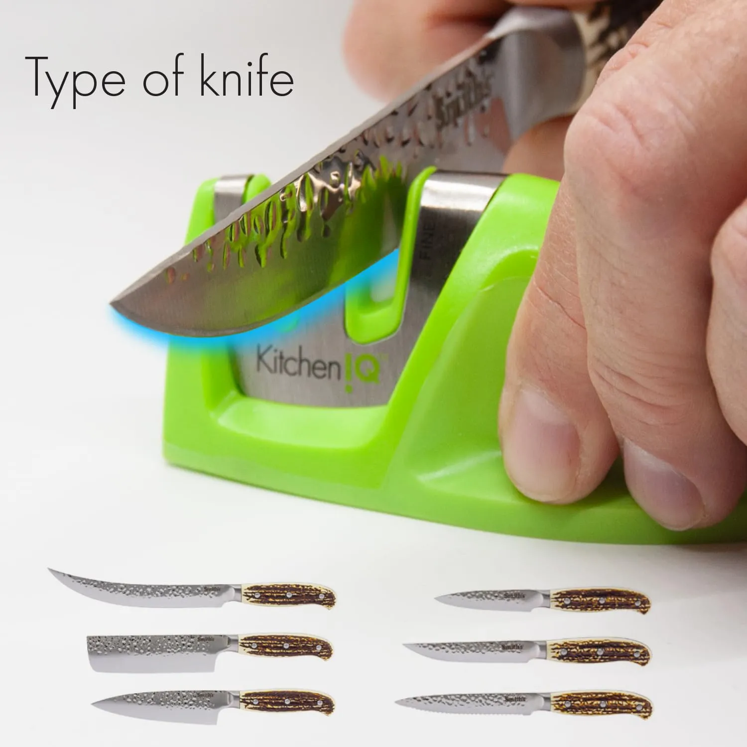 51422 | Edge Grip 2-Stage Knife Sharpener | Green – 3 Pack | Coarse & Fine Sharpener | Compact for Easy Storage | Stable Non-Slip Base | Soft Grip Rubber Handle | Straight & Serrated Knives Green-3Pack