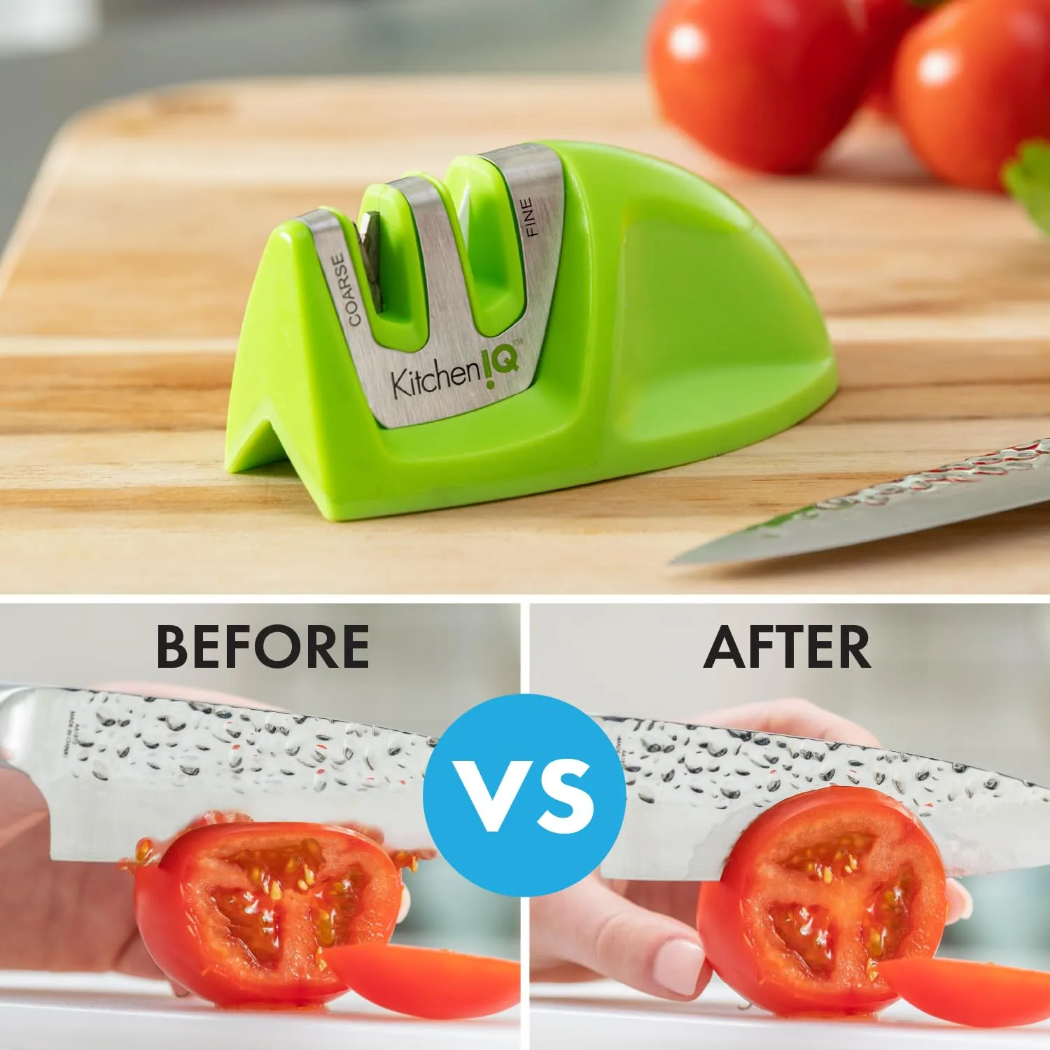 51422 | Edge Grip 2-Stage Knife Sharpener | Green – 3 Pack | Coarse & Fine Sharpener | Compact for Easy Storage | Stable Non-Slip Base | Soft Grip Rubber Handle | Straight & Serrated Knives Green-3Pack