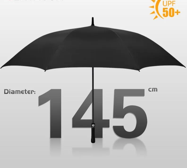 55 inch145cm Automatic Large Top Umbrella Men Business Rain Windproof Golf Umbrella UV Sun Umbrella Advanced Umbrella