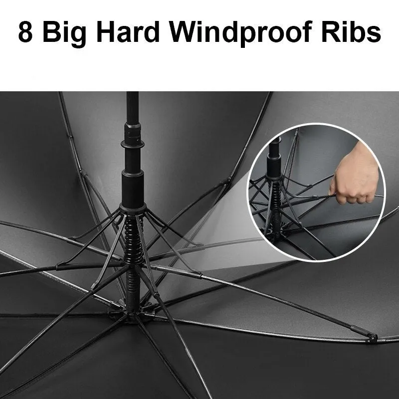 55 inch145cm Automatic Large Top Umbrella Men Business Rain Windproof Golf Umbrella UV Sun Umbrella Advanced Umbrella