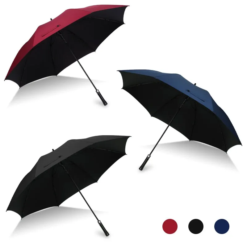 55 inch145cm Automatic Large Top Umbrella Men Business Rain Windproof Golf Umbrella UV Sun Umbrella Advanced Umbrella