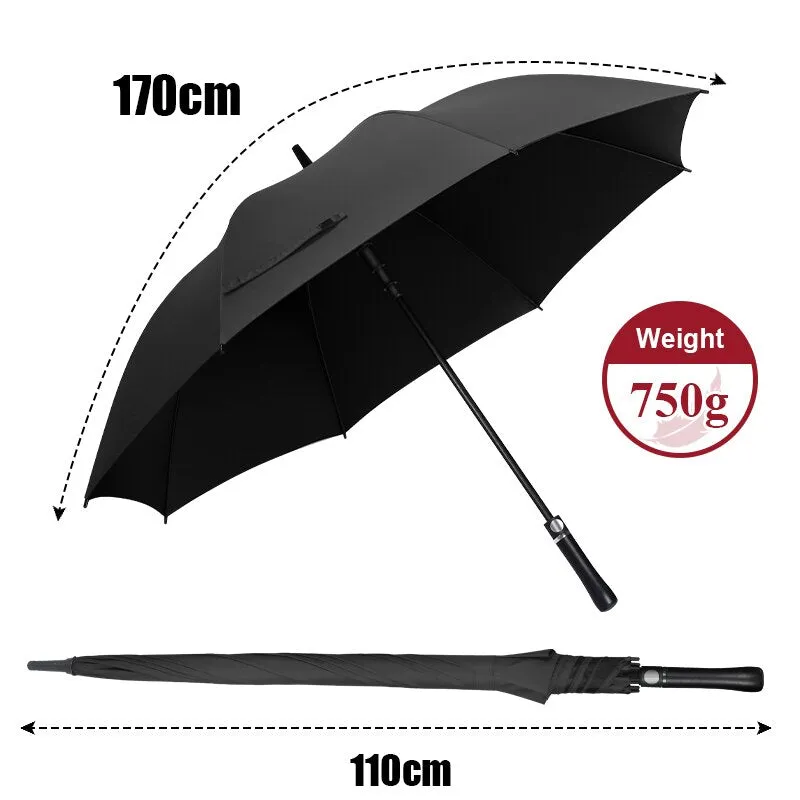 55 inch145cm Automatic Large Top Umbrella Men Business Rain Windproof Golf Umbrella UV Sun Umbrella Advanced Umbrella