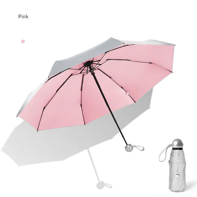 8 Ribs Pocket Mini Umbrella Anti UV Sun Umbrella Rain Windproof Light Folding Portable Umbrellas for Women Men