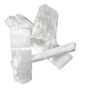 9Dzine Selenite Crystal Raw Stone Original Selenite Raw Gemstone 200 Gm Crystal Selenite Rough Raw Stone Material for Reiki Vastu Meditation Crystal at Home Décor