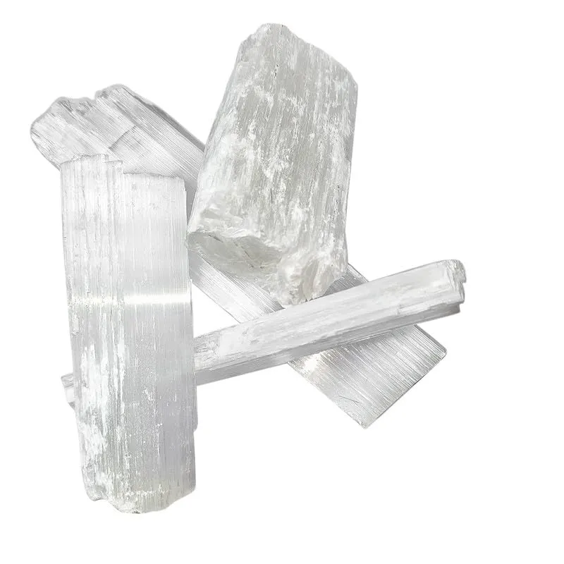 9Dzine Selenite Crystal Raw Stone Original Selenite Raw Gemstone 200 Gm Crystal Selenite Rough Raw Stone Material for Reiki Vastu Meditation Crystal at Home Décor