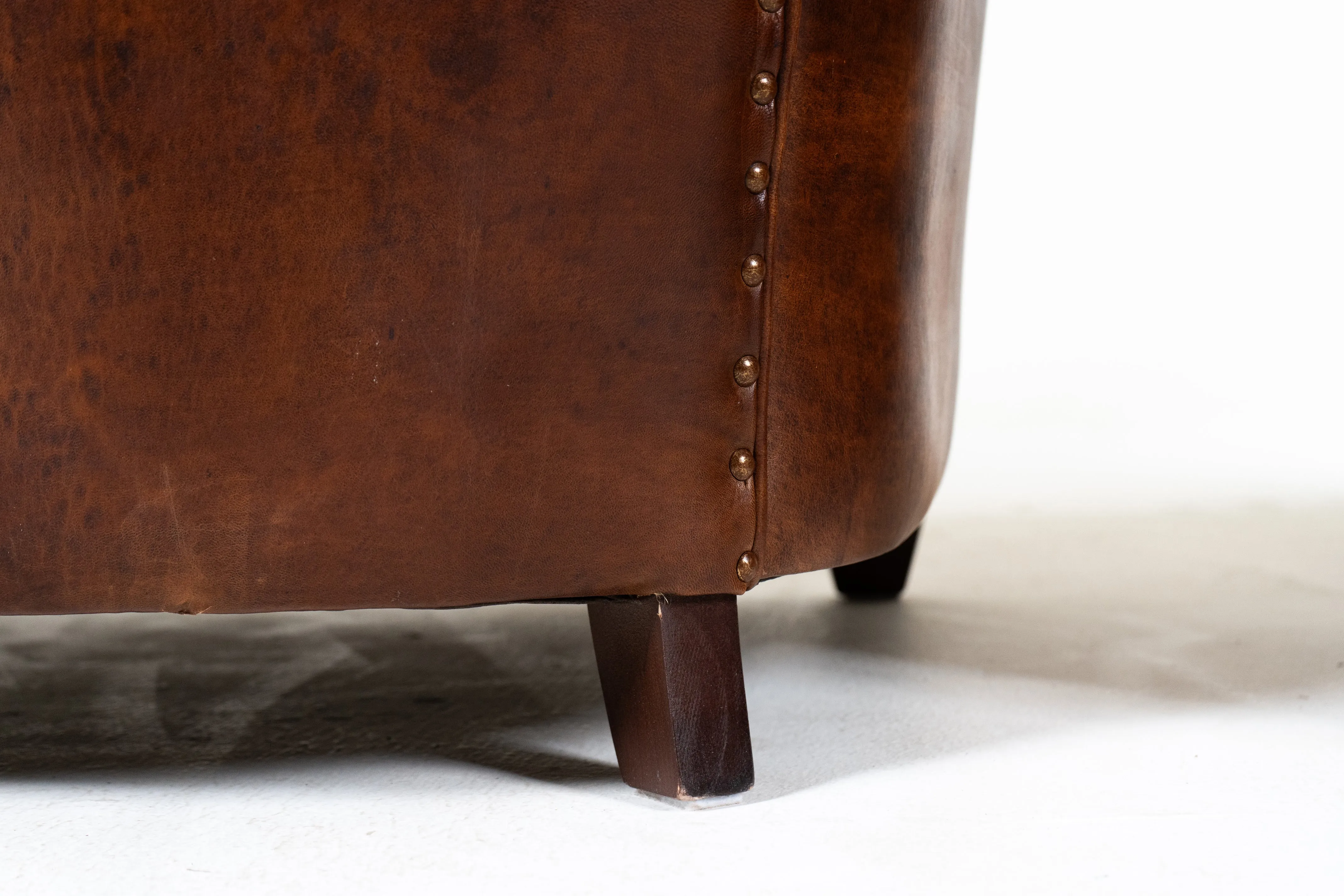 A Pair of Lamb Leather Chairs, France, Newly Made