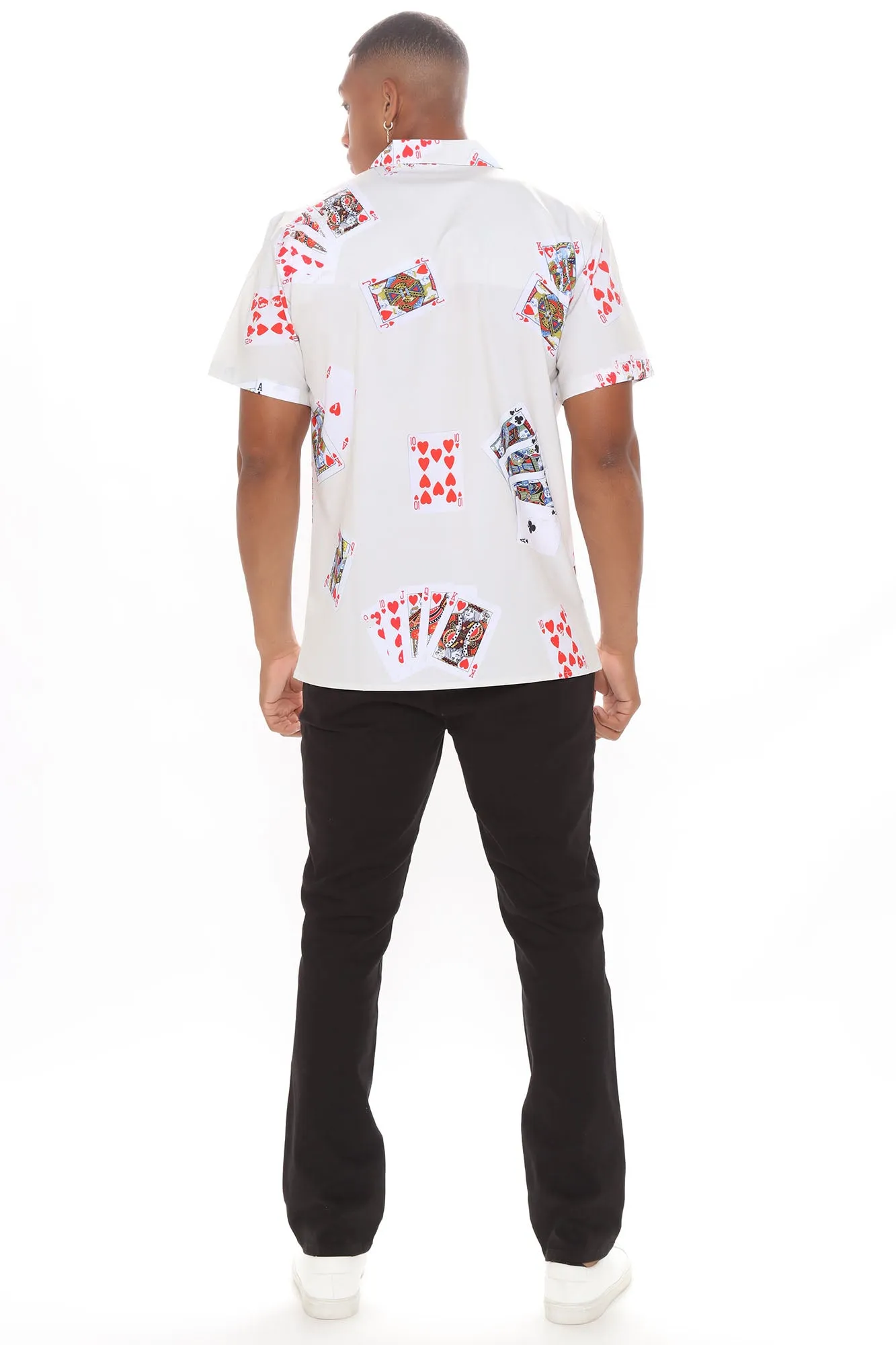 Aces Of Spades Short Sleeve Woven Top - Sand
