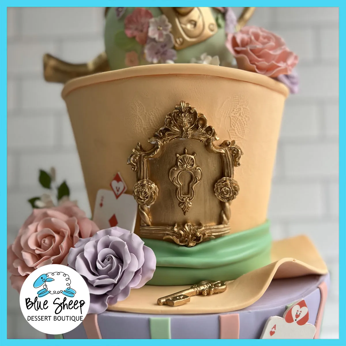 Alice's Tea Party - Bridal Shower Cake