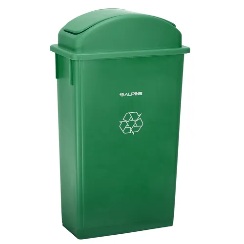 Alpine Industries ALP4778-1-GRN-3PK Recycling Receptacle / Container