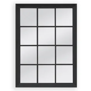 Amely Black Panel Wall Mirror