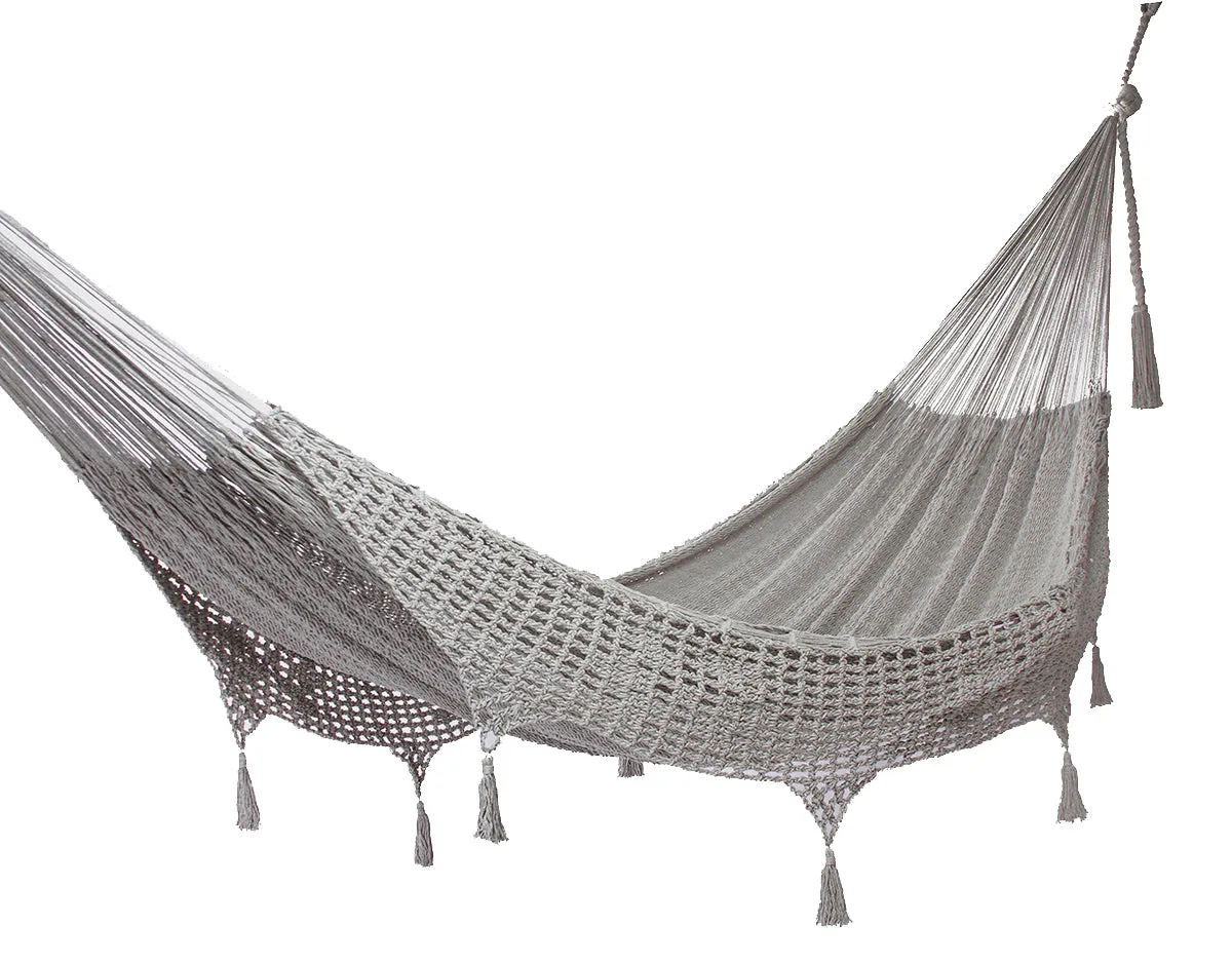 Authentic Mexican Deluxe Outdoor Undercover Cotton Hammock in Dream Sands