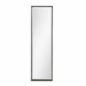 Bassett Mirror Skinny Black Lacquer Floor Mirror 22W x 74H