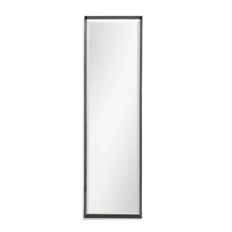 Bassett Mirror Skinny Black Lacquer Floor Mirror 22W x 74H