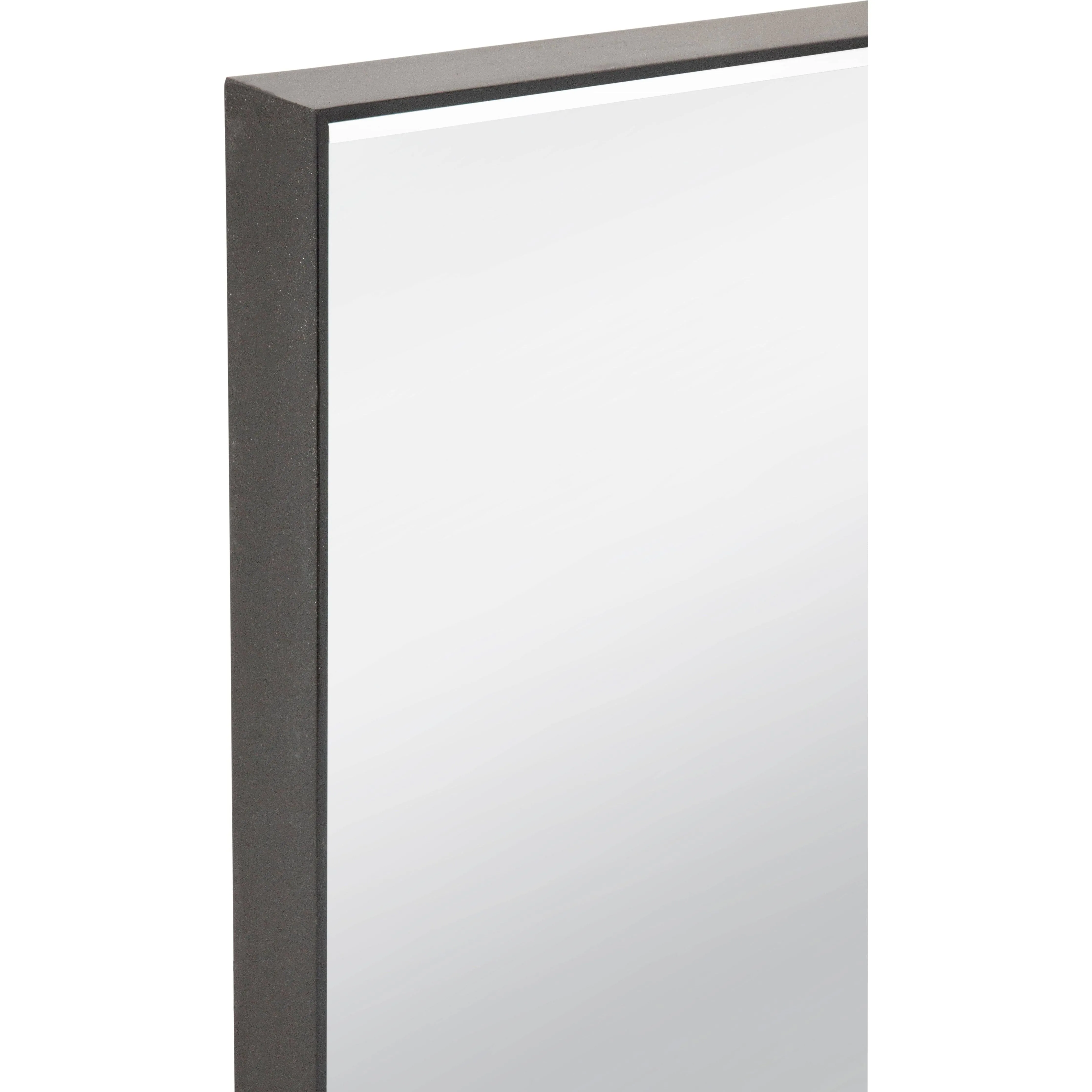 Bassett Mirror Skinny Black Lacquer Floor Mirror 22W x 74H