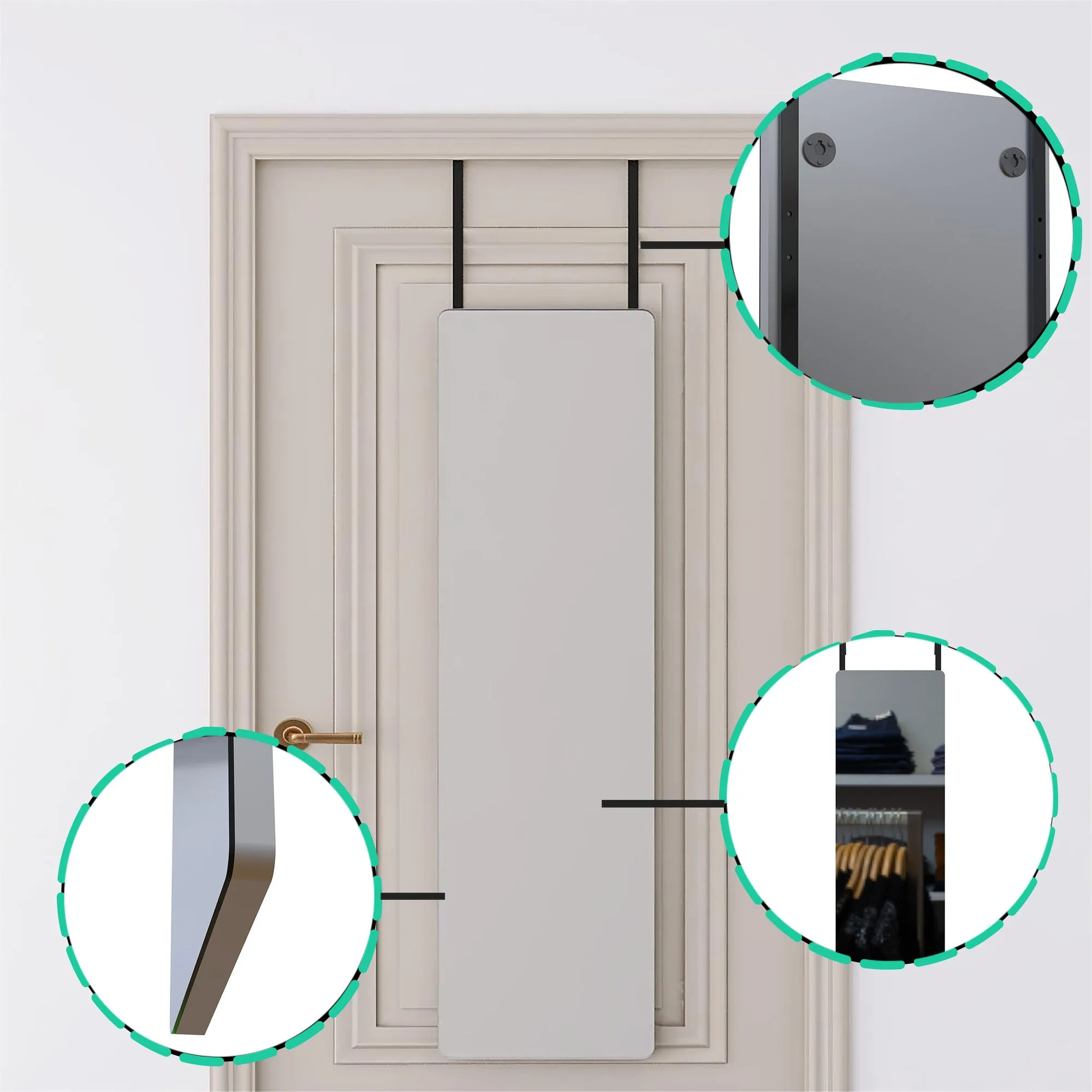 Bathroom Dressing,Makeup Mirror Decorative Living Room Mirror,Two PCS 1 Set