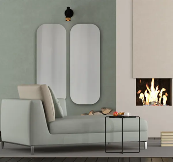 Birch Rounded Rectangle Frameless Mirrors