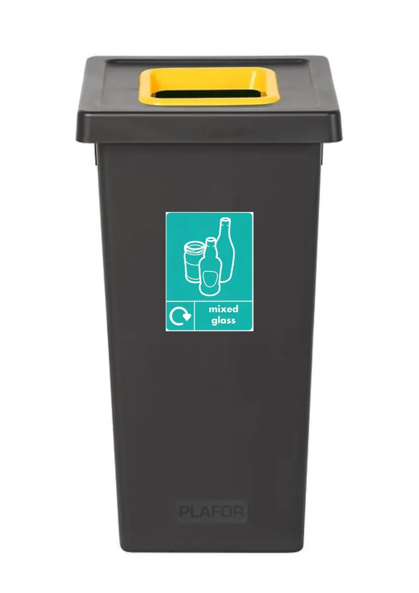 Black Freestanding Recycling Bin - Available in 3 Sizes