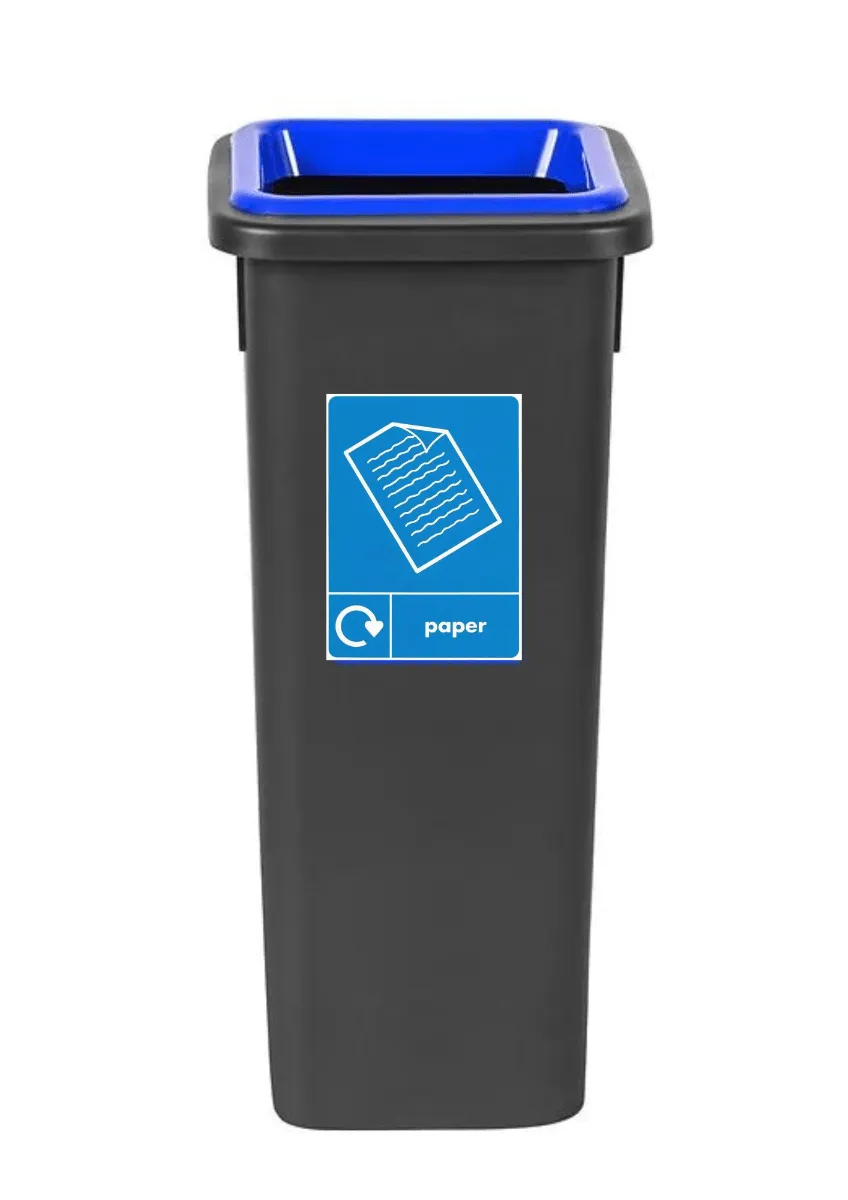 Black Freestanding Recycling Bin - Available in 3 Sizes