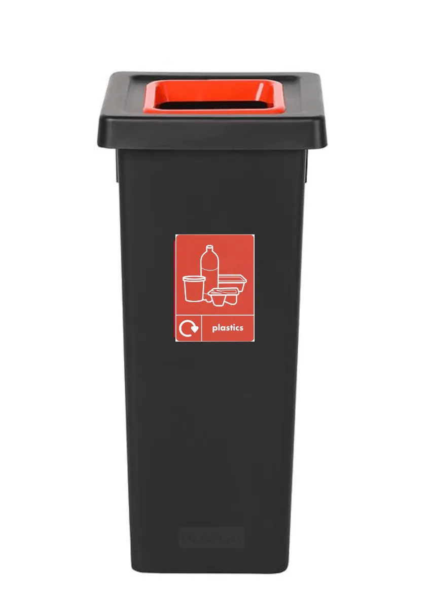 Black Freestanding Recycling Bin - Available in 3 Sizes
