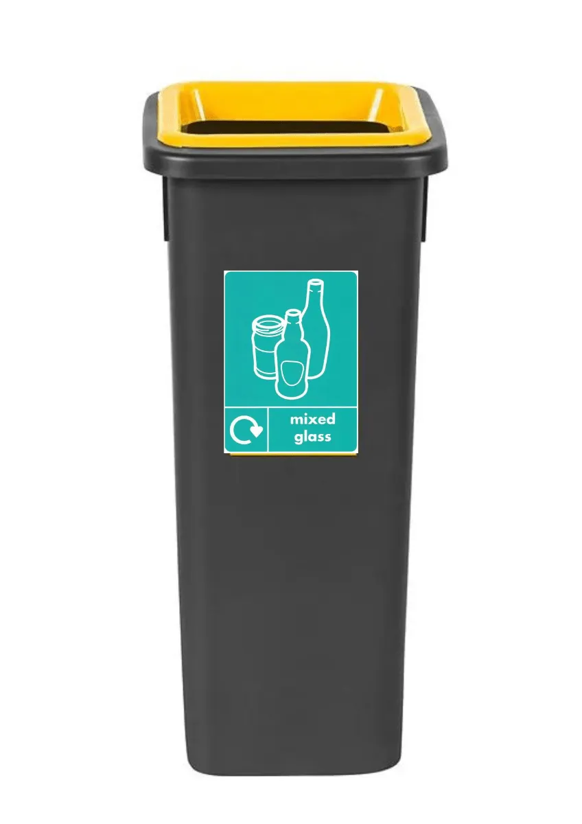 Black Freestanding Recycling Bin - Available in 3 Sizes