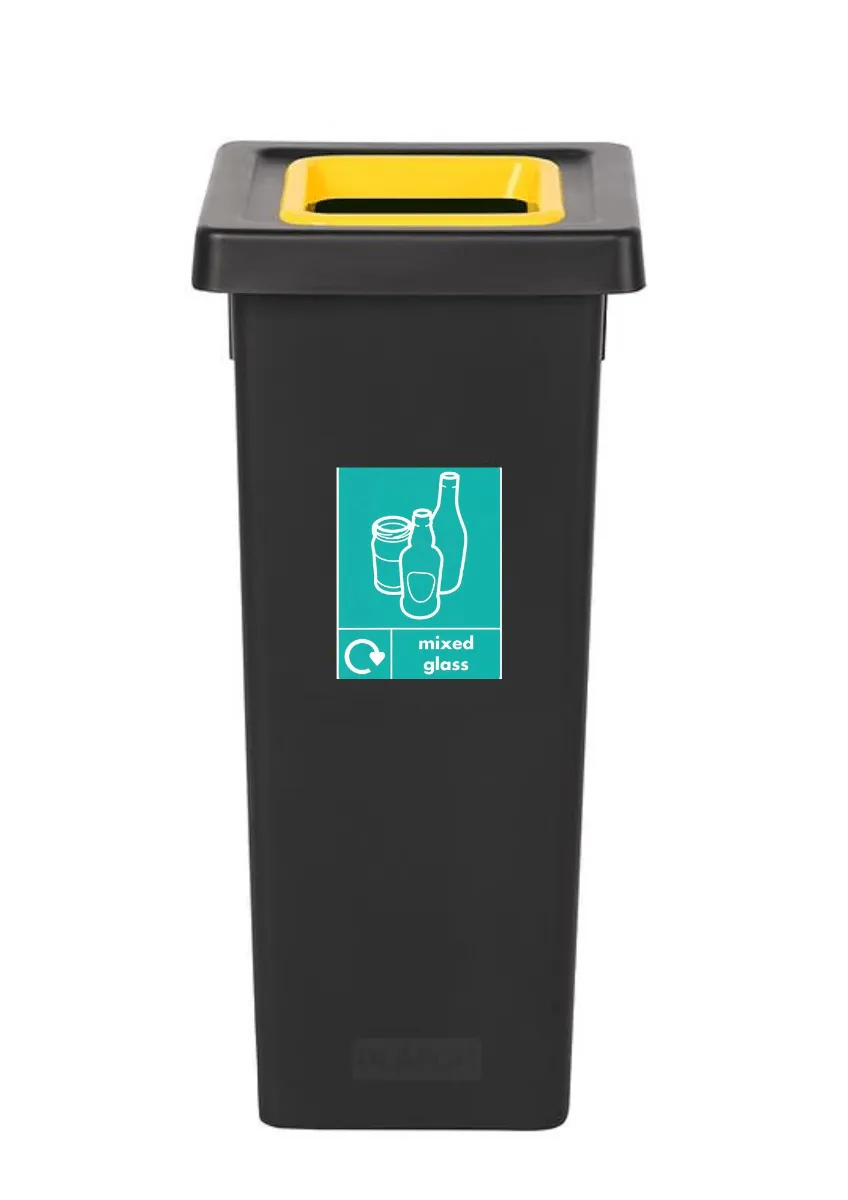 Black Freestanding Recycling Bin - Available in 3 Sizes
