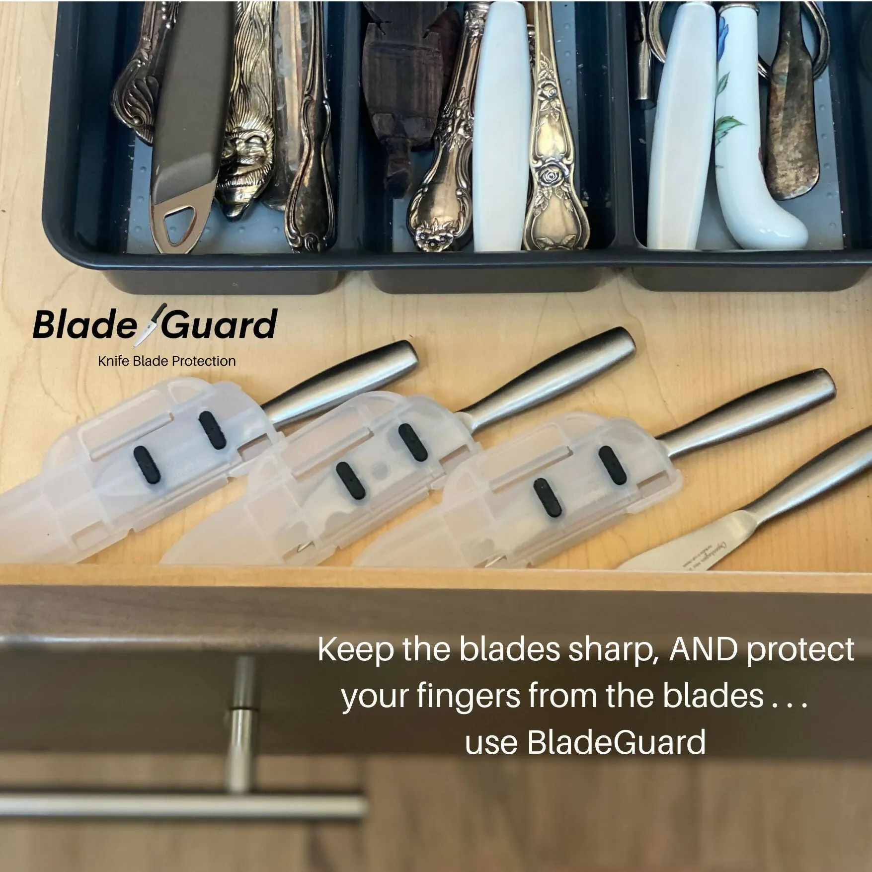 Blade Guard: Knife Blade Protection, Secure Fit for Storage and Transport – Chef’s Kitchens & Outdoor Use, Durable BPA-Free