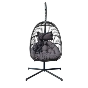 Bliss Hammocks Collapsible Hanging Egg Chair with Stand