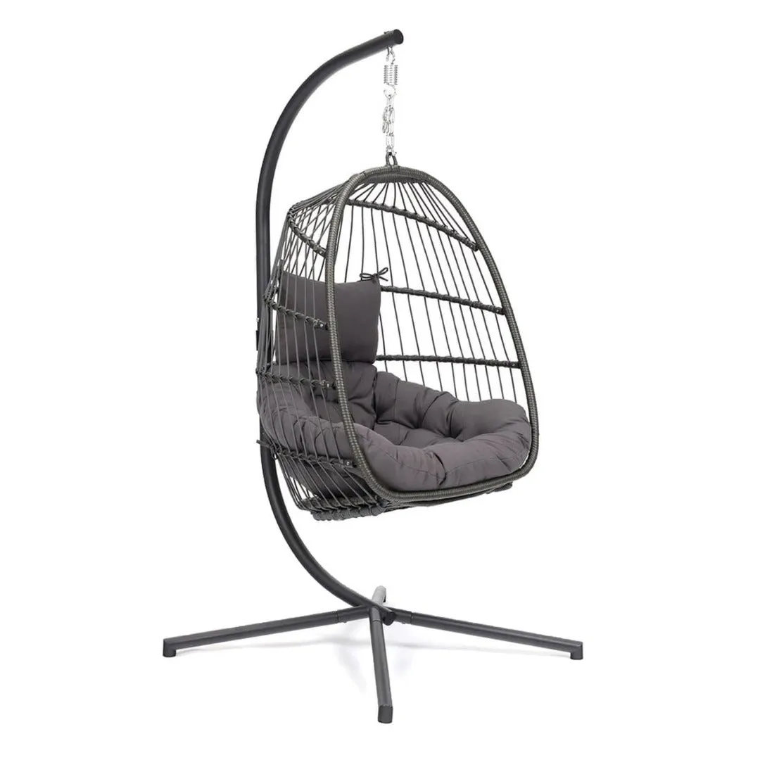 Bliss Hammocks Collapsible Hanging Egg Chair with Stand