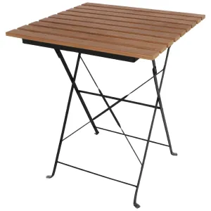 Bolero Square Faux Wood Bistro Folding Table 600mm (Single) - GJ765