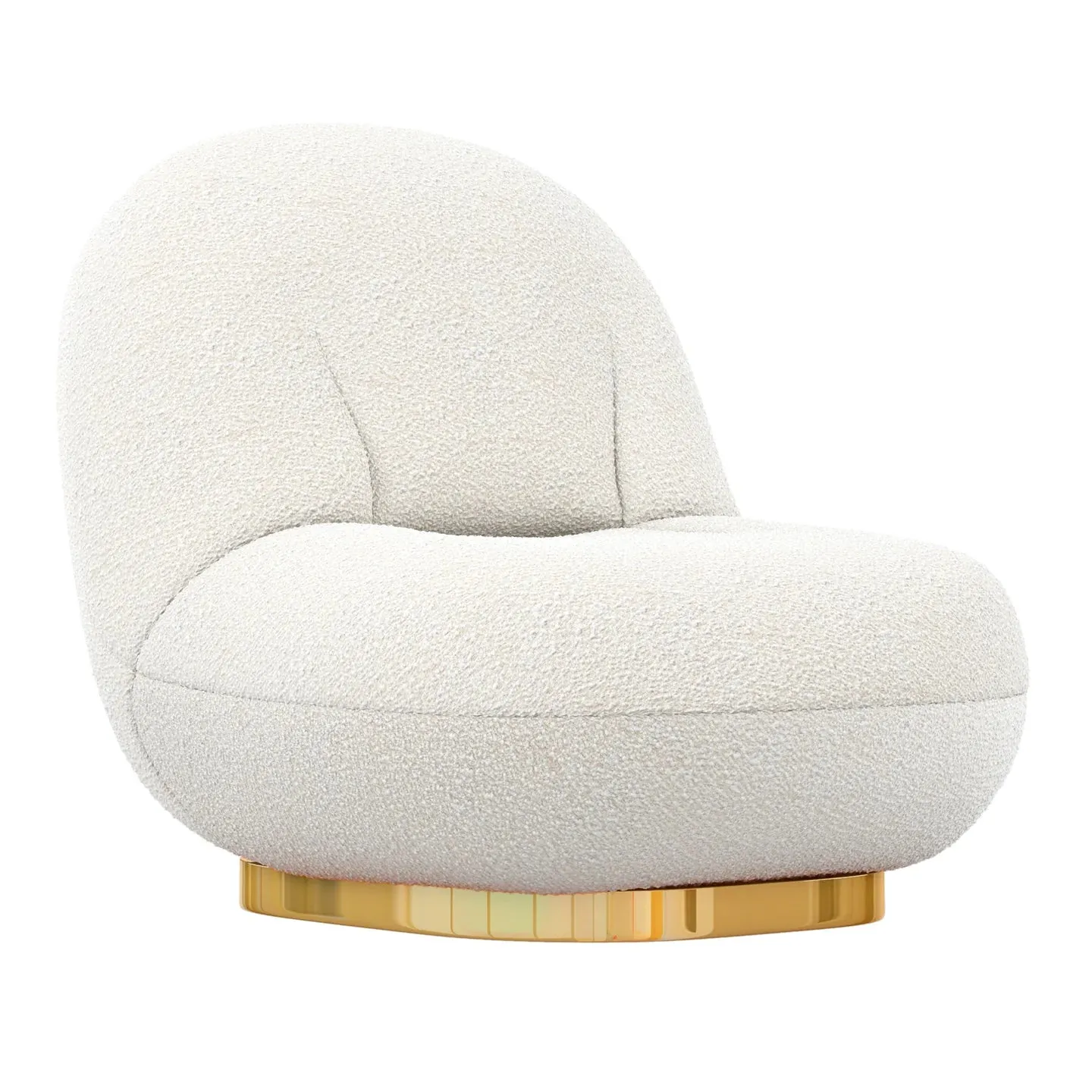Breeze Boucle Chair, Gold By World Modern Design