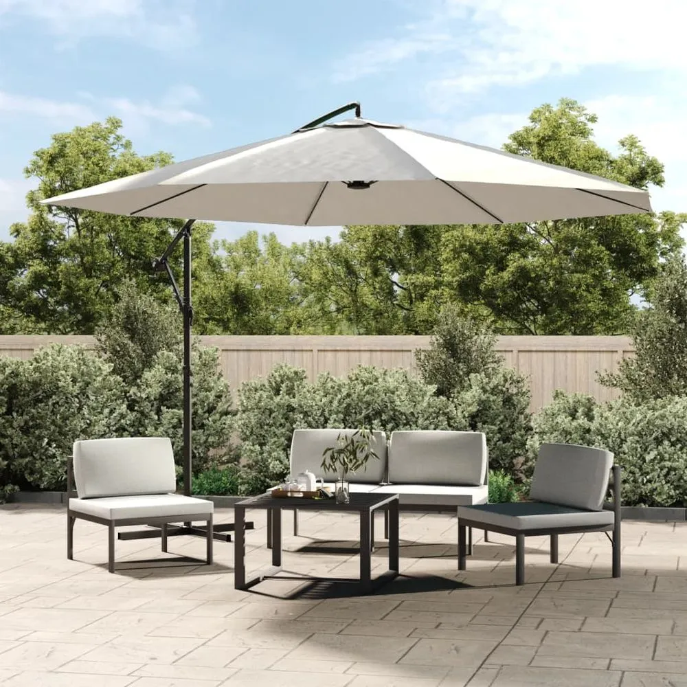 Cantilever Umbrella with Aluminium Pole 350 cm Black