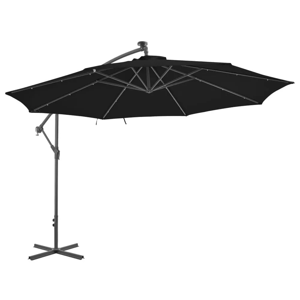 Cantilever Umbrella with Aluminium Pole 350 cm Black